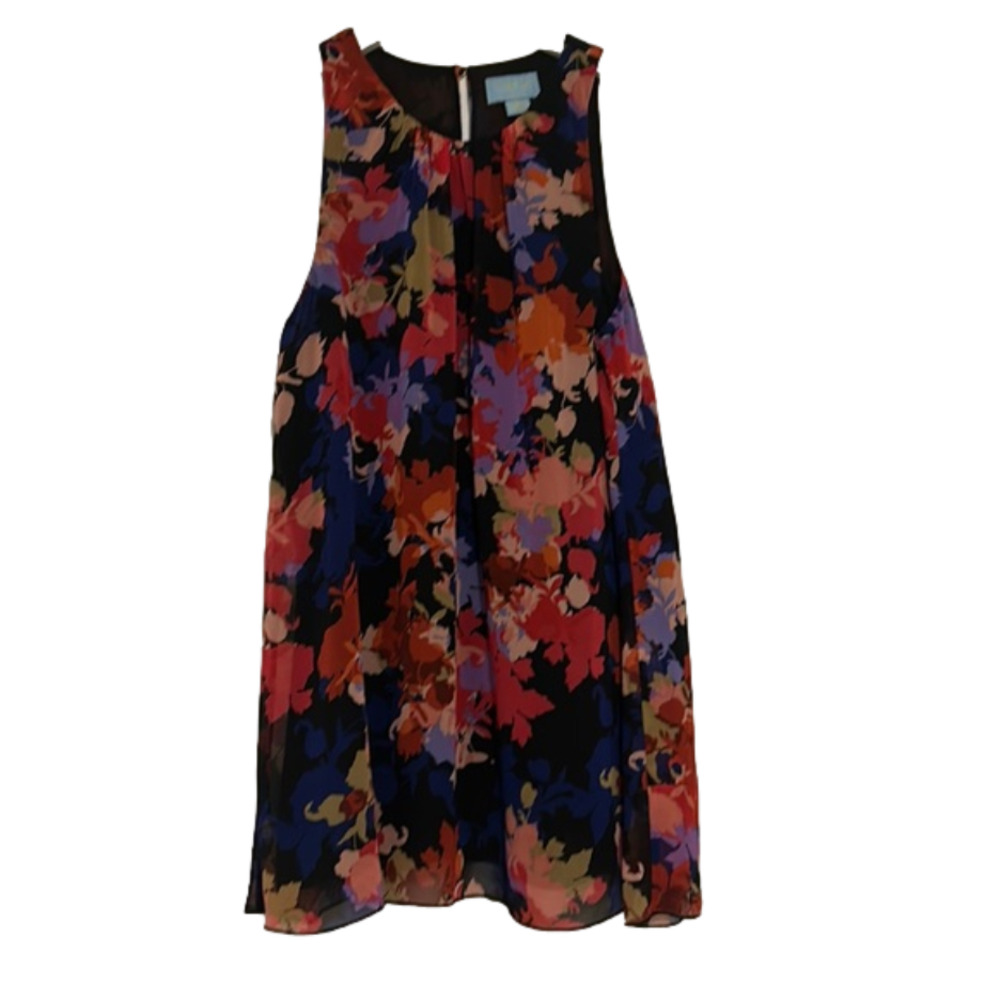 CECE Floral Sleeveless Blouse, Small